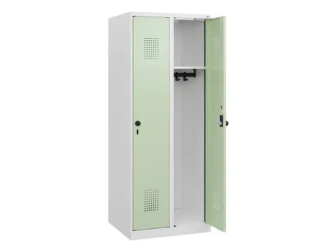 schoollocker,HxBxD 1530x600x500mm,2vak,vak B 300mm,draaigrendel
