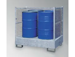 Opvangbak 4x 200l Opvangvol. 220l 1320x 1410x 1290mm Leuning 3-Zijdig