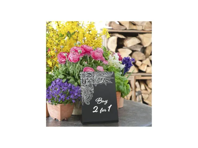 Ardoise Securit A5 forme L vertical 3 pièces