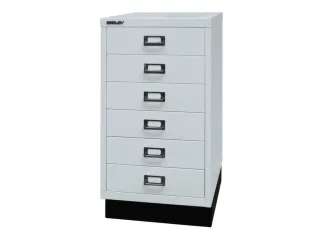 kantoor-ladekast HxBxD 670x349x432mm 6 laden romp lichtgrijs staal - 2