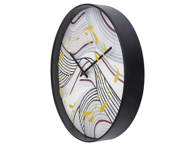 Wandklok Nextime dia 30cm grijs kunststof Koi