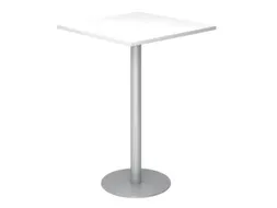 statafel,HxBxD 1116x800x800mm,vierkant,schotelvoet zilverkleurig