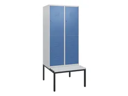 Dubbeldekse dekenkist,HxBxD 1950x800x815mm,2x2vak.,vak B 400mm