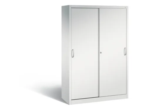 schuifdeurkast,HxBxD 1950x1200x500mm,romp RAL7035,front RAL7035