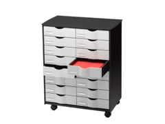 Transportwagen met laden H x B x D 715x 580x 343mm 16laden zwart/grijs