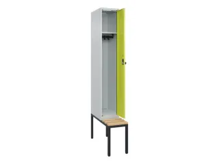locker met bank,HxBxD 2120x300x815mm,1vak,vak B 300mm,draaigrendel - 2