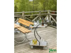 etagewagen,draagverm. 120kg,2etage(s),laadvl. LxB 595x360mm,grijs