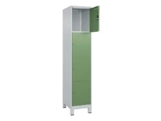 lockerkast,HxBxD 1950x400x500mm,1x4vakken,vak B 400mm,cil.-slot,voeten - 1