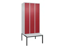 locker voor scheiding van kleding,HxBxD 2120x900x815mm,3vak