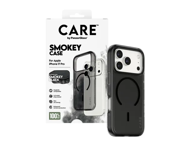 PanzerGlass CARE by Smokey Case w. Black MagSafe iPhone 17 Pro,
