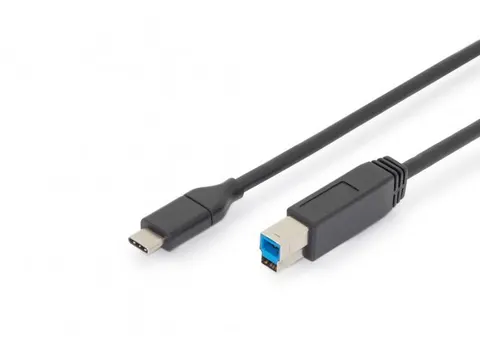 USB Type-C verbindingskabel, type C naar B 1,8m 3A 5 GB 3.0-versie zwa
