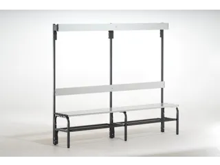 omkleedbank,HxLxD 1670x2000x375mm,alu. lijsten,RAL7016 - 1
