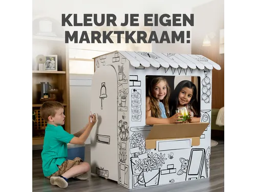Kartonnen Marktkraam XL Bankers Box Play inkleurbaar