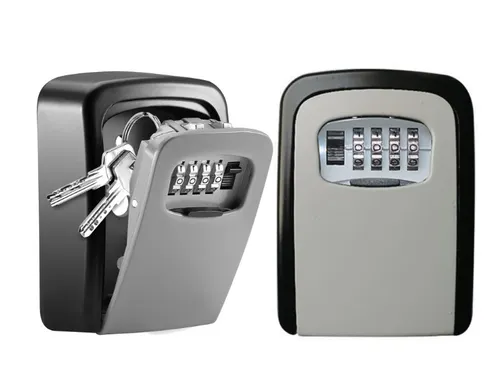 Sleutelkluis met combinatieslot 11.9 x 8.5 x 3.6cm Zwart Grijs
