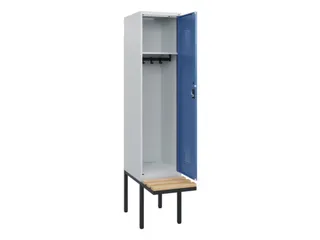 locker met bank,HxBxD 1950x400x815mm,1vak,vak B 400mm,cilinderslot - 1