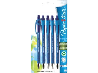 Balpen Paper Mate Flexgrip Ultra medium blauw blister à 5 stuks - 2