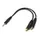 15cm Stereo Splitterkabel Y-adapter 3,5mm M naar 2x 3,5mm F