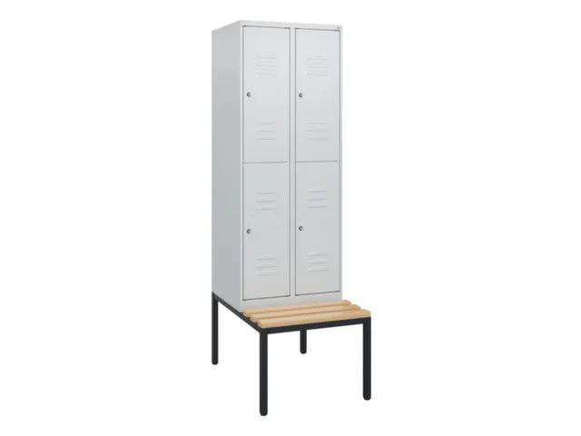 Dubbeldekse dekenkist,HxBxD 1950x600x815mm,2x2vak.,vak B 300mm