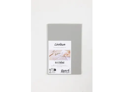 Creativ Company Linoleum 10x15cm dikte 3 mm, Grijs 2 stuks