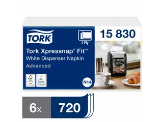 Tork N14 Xpressnap Fit Dispenserservet Advanced wit 2-laags 4320 stuks - 2