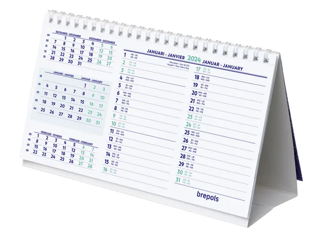 Bureaumaandkalender 2027 Brepols 210x125mm