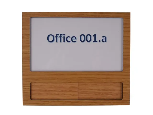 Plaque de porte modulable + plaque NIET STOREN aspect bois 150x130mm