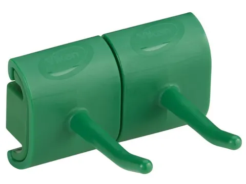 Vikan Hygiene Dubbele Haak voor Hi-Flex Wandhouder Groen