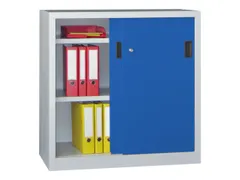 Schuifdeurkast Hxbxd 1000x1000x500mm 2 Oh Ral7035 Front Ral5010