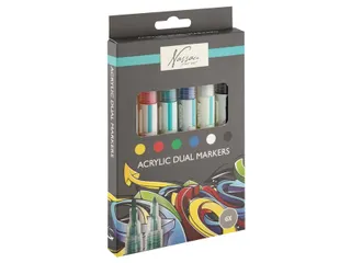 Acrylmarker Nassau duopunt set à 6 kleuren - 1
