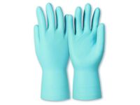 Handschoen Dermatril 743 Lichtblauw Nitril Ongepoederd Maat 10