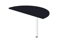 aanbouwtafel,i.h.v.,HxBxD 720-840x1200x600mm,halfrond,CC-zwart