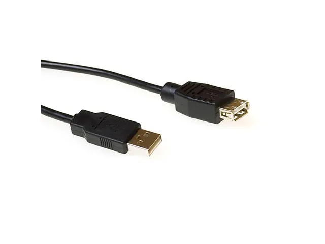 Kabel ACT USB 2.0 M/V zwart 1.8 meter
