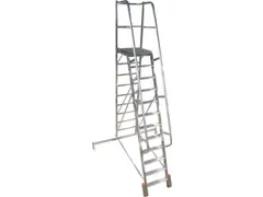 verrijdbare treden-platformladder,eenzijdig,12trede(n),stand H 2,75m