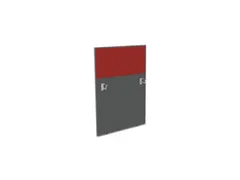 baliepaneel,v. bureau,aanbouw links,B 800mm,MS-donkergrijs,BN4011-rood