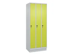 locker,HxBxD 1950x750x500mm,3vak,vak B 250mm,draaigrendel,sokkel