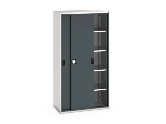 werkplaatskast 2000x1050x550mm 4xStalen bodem RAL7035 front RAL7016