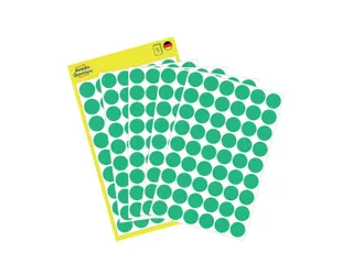 Etiket Avery Zweckform 3143 Rond Ø12mm Groen 270 Stuks - 1