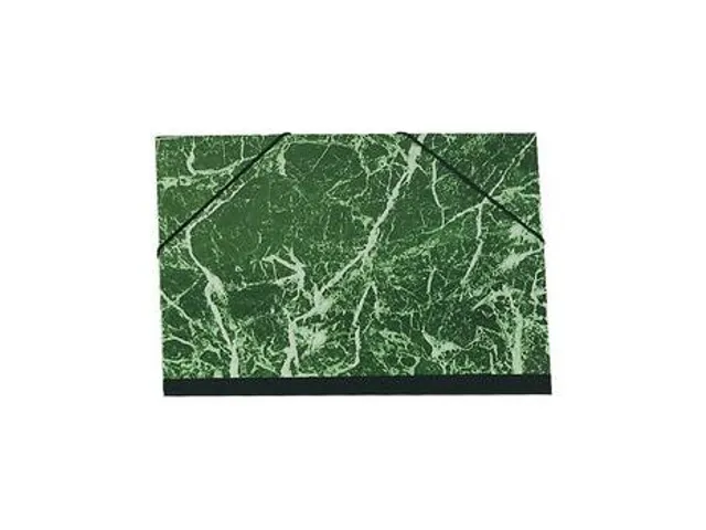 Tekenmap gemarmerd e last. 37x52cm groen