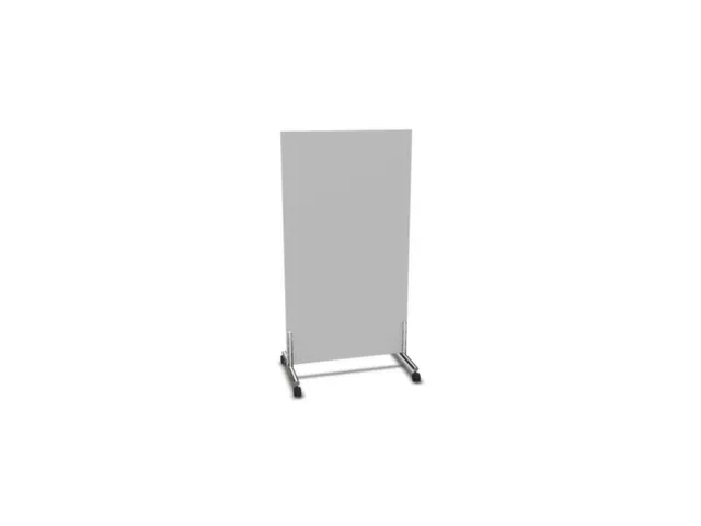 Cloison de séparation 1545x800mm roulettes chromé/MP-gris clair