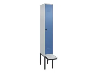 locker met bank,HxBxD 2120x300x815mm,1vak,vak B 300mm,draaigrendel - 1
