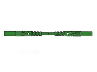 Meetsnoer Met Contactbeveiliging 1m, Groen, Rechte BUS 4mm - MLB/GG-SH - 1