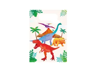 Gift bags Dino Papieren uitdeelzakjes 23x16,5cm 6 stuks - 4