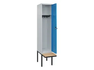 locker met bank,HxBxD 2120x400x815mm,1vak,vak B 400mm,draaigrendel - 2