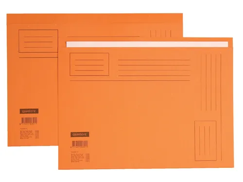 Vouwmap Quantore Folio ongelijke zijde 250gr oranje