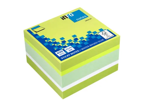 Notitieblok 75x75mm assorti Brilliant blok a 450 vel