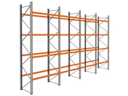 palletstelling,basis+3xaanbouw,HxBxD 4620x7800x1100mm,vakl. 3000kg