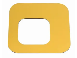 Oplegdeksel,V. Afvalbak 1X60L,Vierkant,1Opening,Staal,Geel - 1