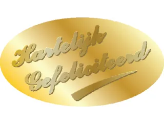 Etiket Haza Hartelijk Gefeliciteerd Goud - 1