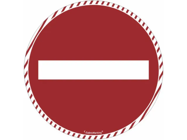 markeersymbool,symbool/tekst: "Doorgang verboden",Ø 240mm,rood