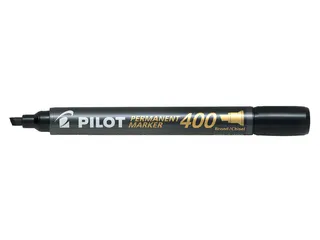 Pilot Permanent Marker 400 Brede Schuine punt Zwart - 1